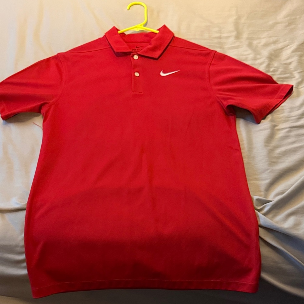Red Nike Golf Polo